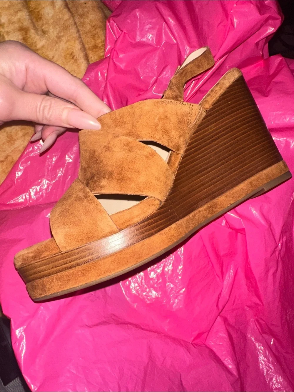 Cole Haan Laci Platform Wedge Sandals 8.5